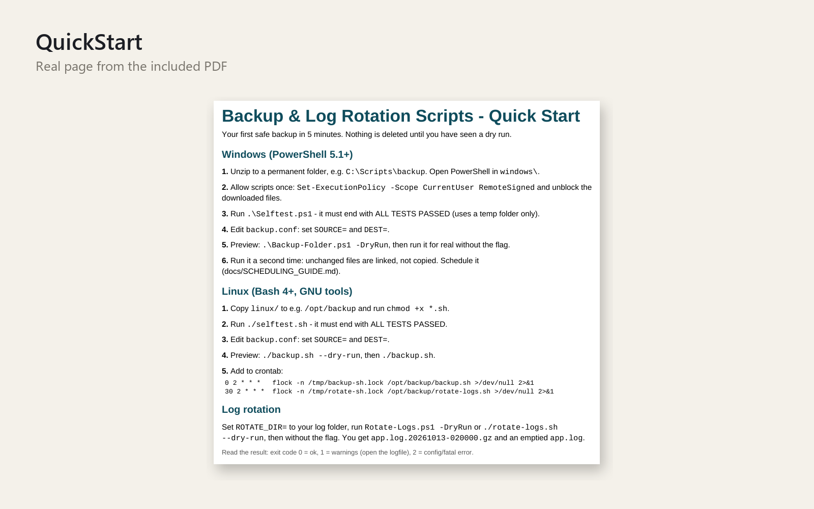 QuickStart